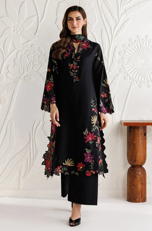 Iznik - 3PC Dhanak Embroidered Shirt With Pashmina Printed Dupatta and Trouser - BFB01041