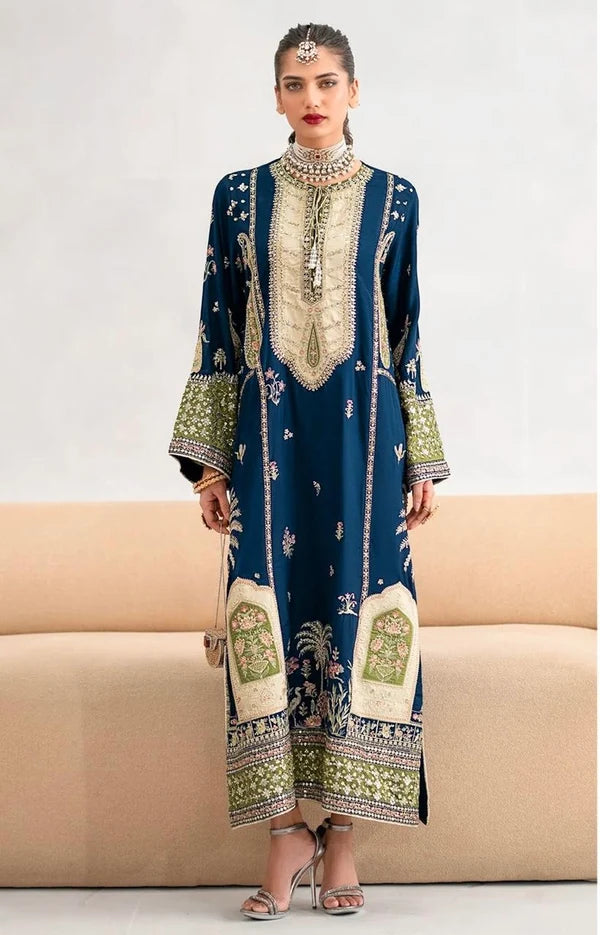 ETHNC E-622 SILK KAFTAN 2PC
