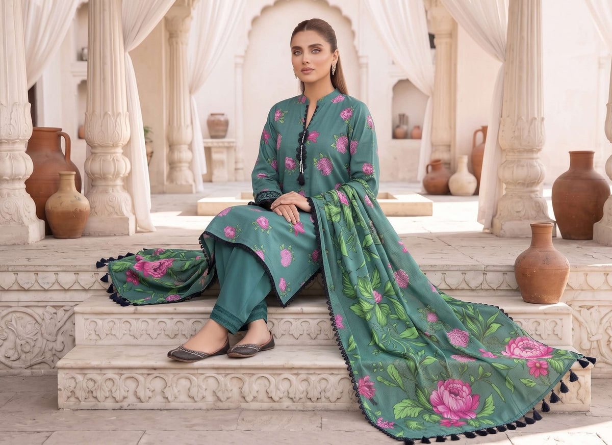 Rukh-e-Zeba Digital Khaddar Bold Print DZN-004