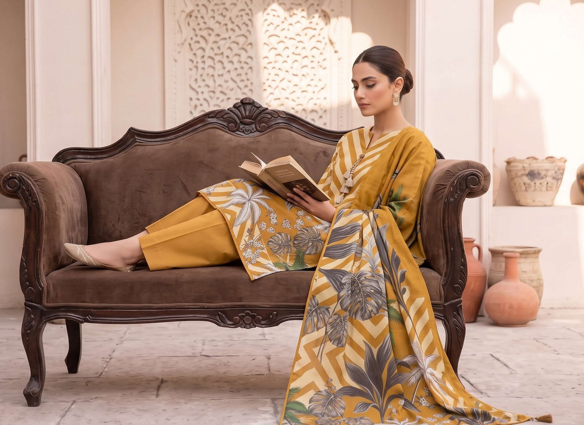 Rukh-e-Zeba Digital Khaddar Bold Print DZN-006