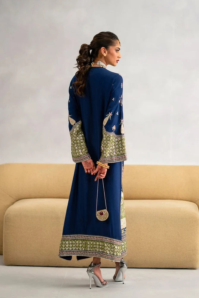 ETHNC E-622 SILK KAFTAN 2PC