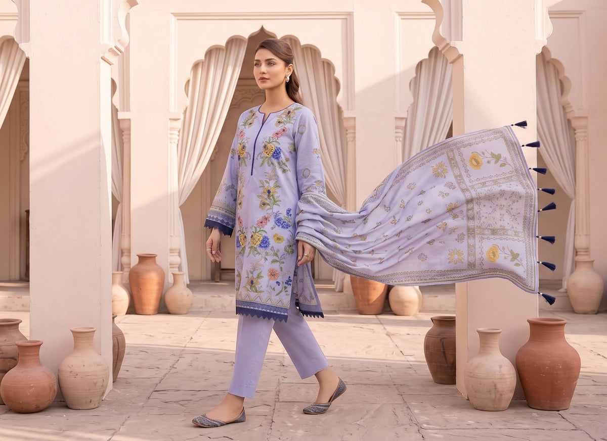 Rukh-e-Zeba Digital Khaddar Bold Print DZN-003