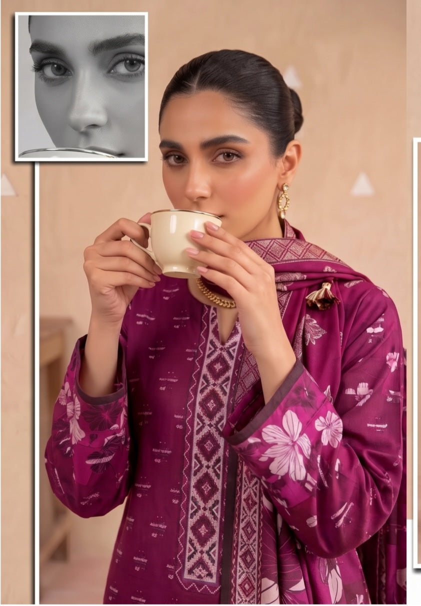 Legacy-Digital Khaddar Bold Print DZN-007