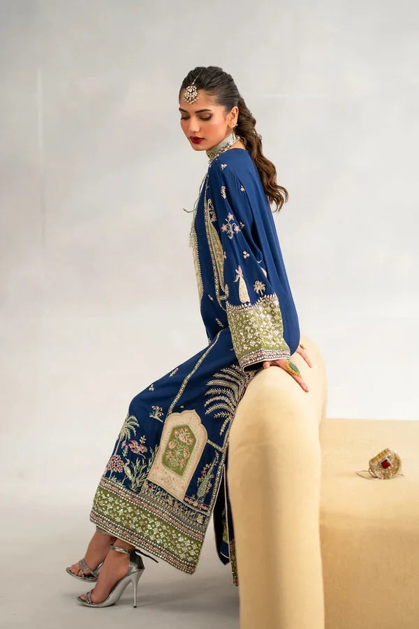 ETHNC E-622 SILK KAFTAN 2PC