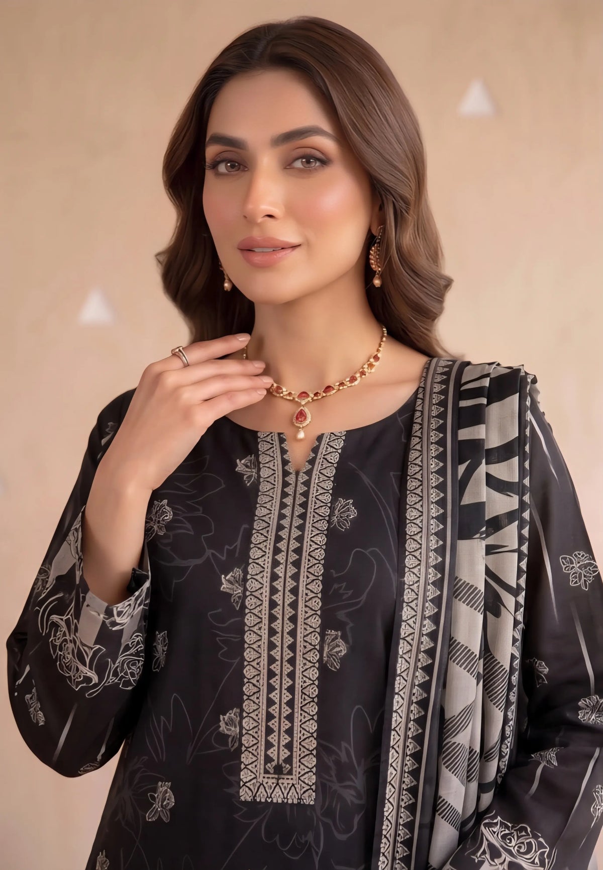 Legacy-Digital Khaddar Bold Print DZN-001