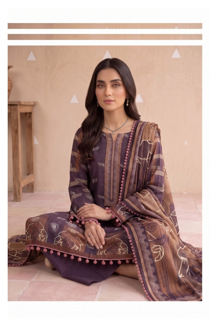 Legacy-Digital Khaddar Bold Print DZN-004