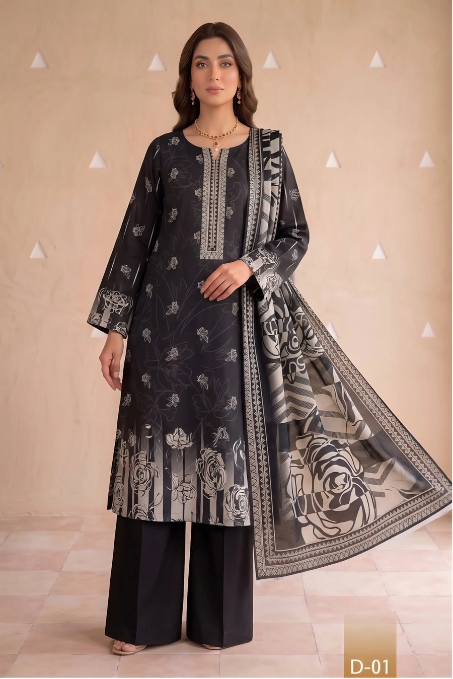 Legacy-Digital Khaddar Bold Print DZN-001