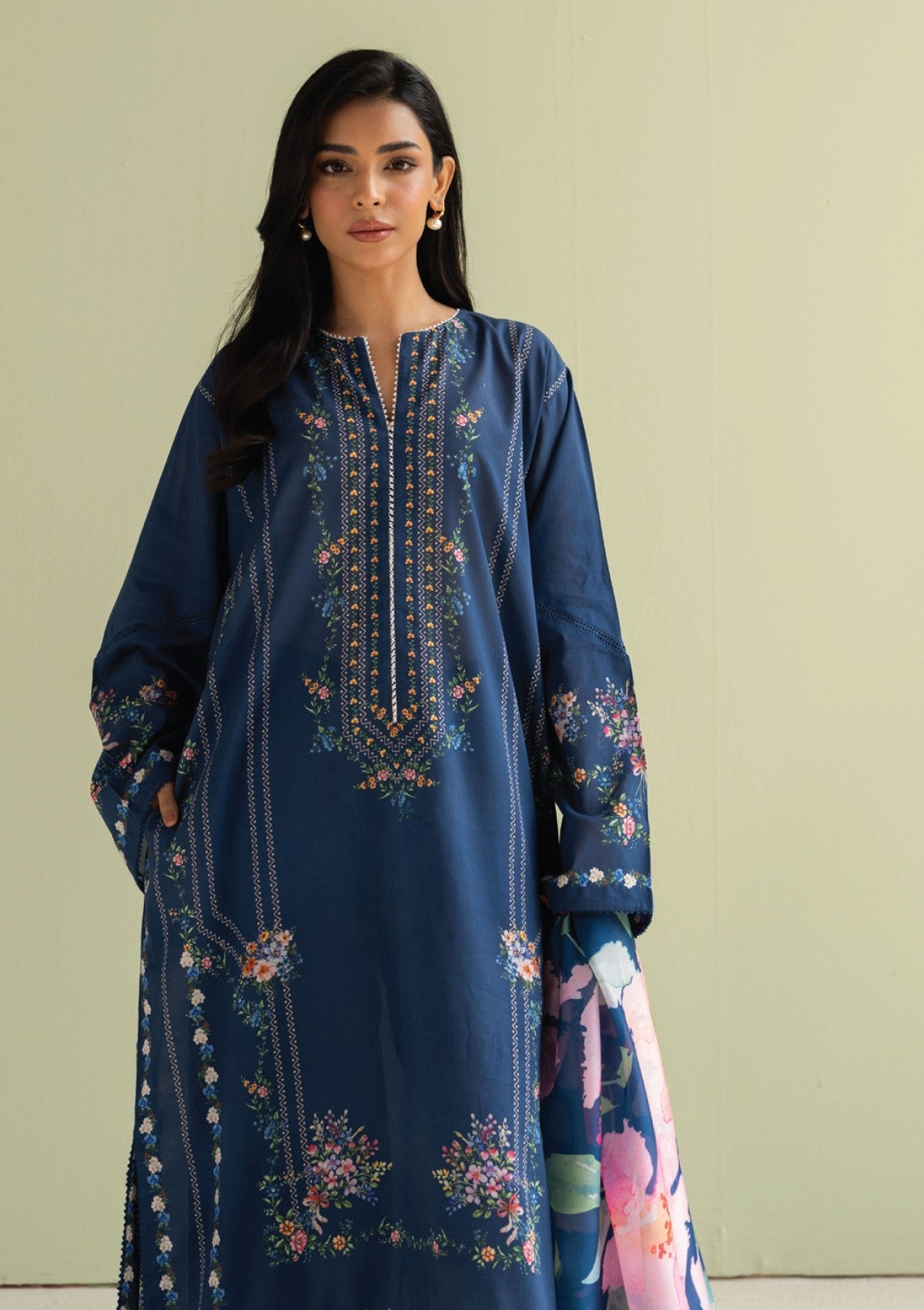 Coco by Zara Shahjahan Embroidered Suit Unstitched 3 Piece CZS25P D 3B-Ria -
