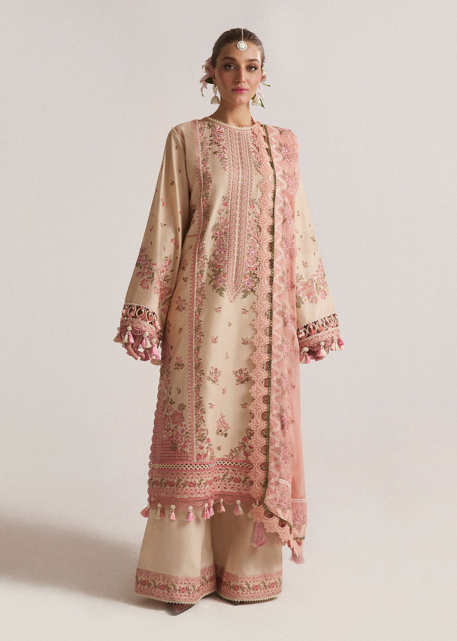 Hussain Rehar Embroidered Luxury Dhanak Unstitched 3Pc Suit D-11 STILE