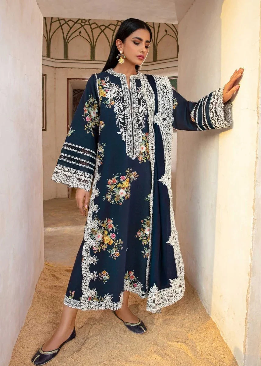 Crimson Luxury Dhanak Embroidered Collection Unstitched Marori Tales - CRWP 2B