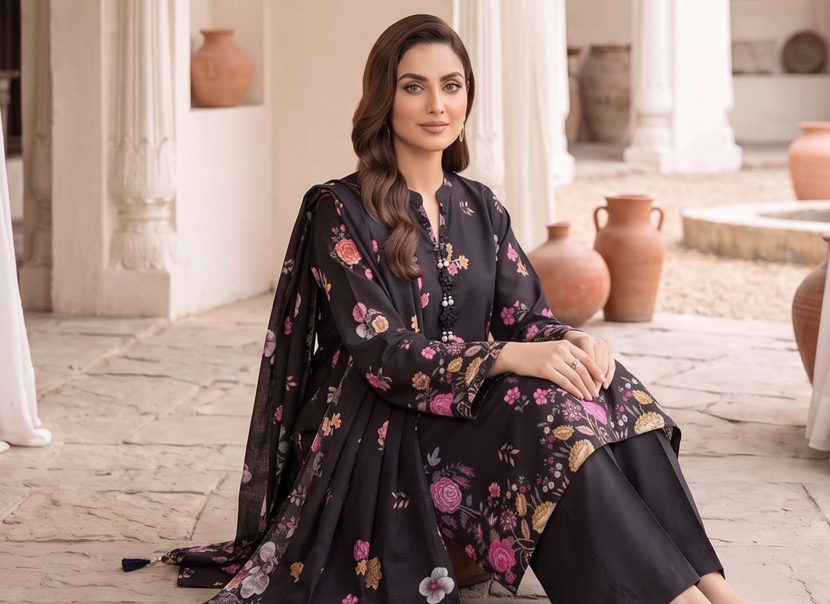 Rukh-e-Zeba Digital Khaddar Bold Print DZN-001