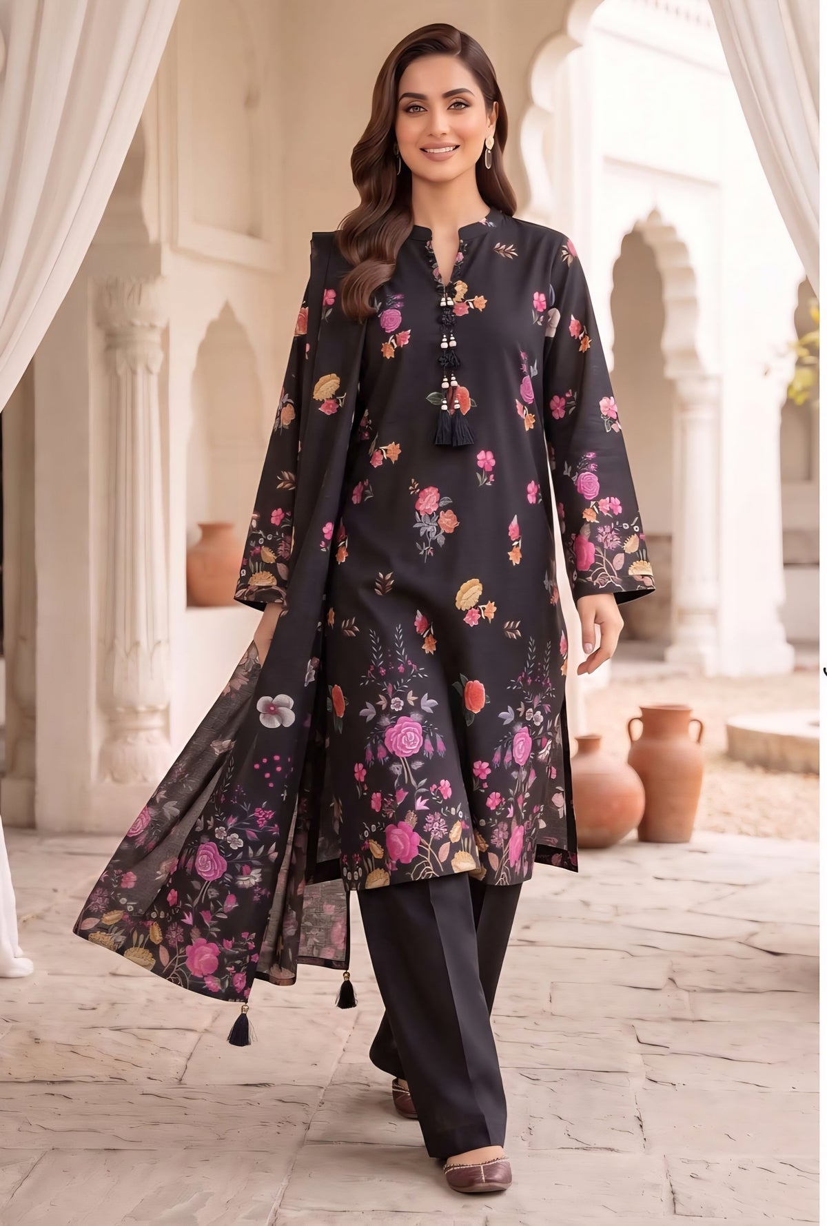 Rukh-e-Zeba Digital Khaddar Bold Print DZN-001